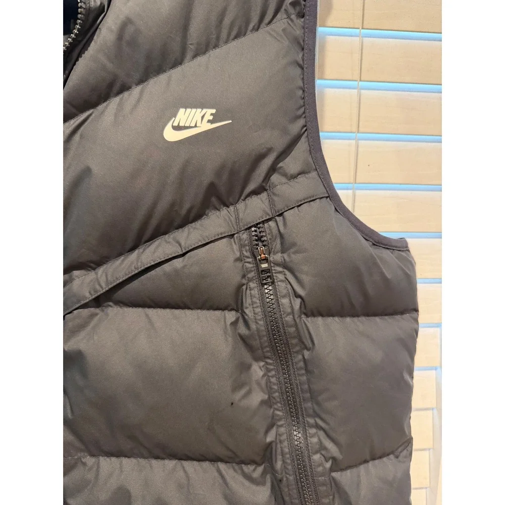 Nike Storm-FIT Men Black Puffer Vest Windrunner Quilted Full Zip XL